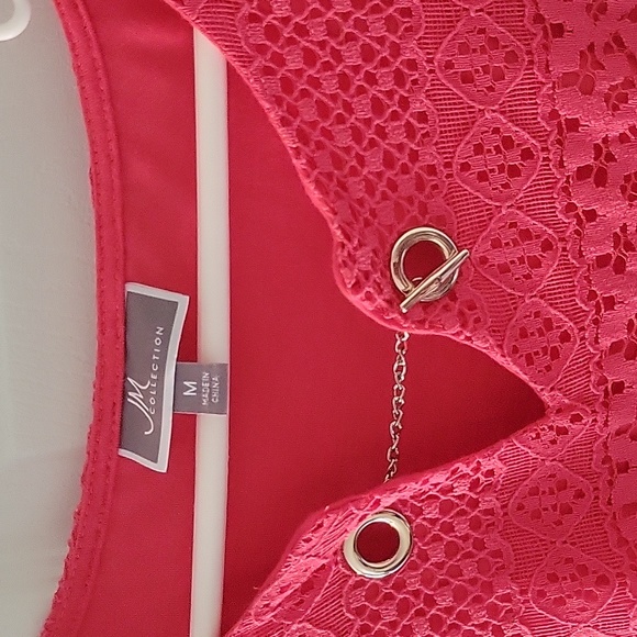 JM collection Lace tap Used fusia color/pink - Picture 2 of 3